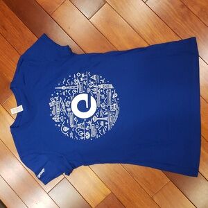 Expedia Blue t-shirt. New without tags. Women's Medium